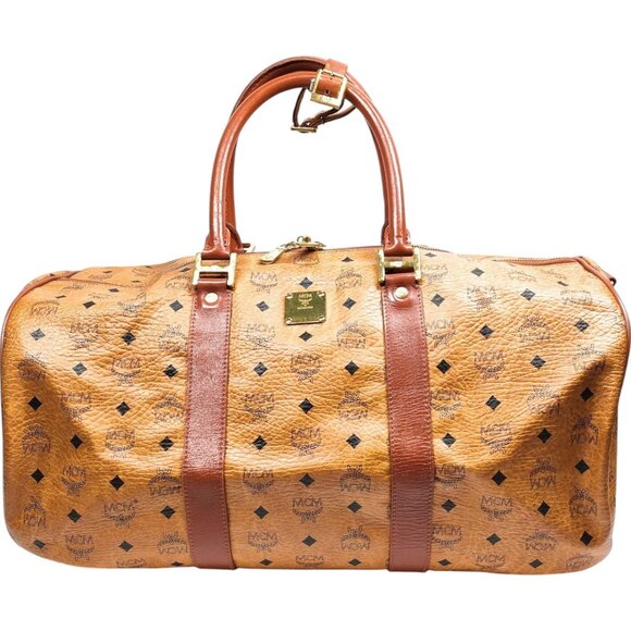 798333BJ (L5) MCM Travel Bag Brown PVC - Picture 1 of 9